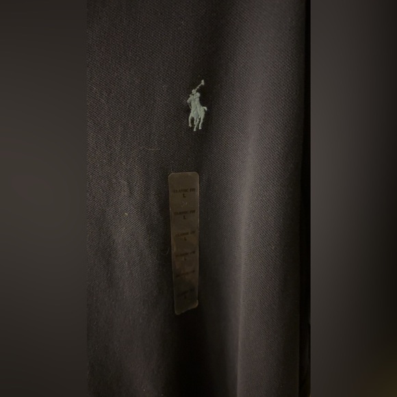 NWT Ralph Lauren Navy Blue Polo With Light Blue Logo - Picture 4 of 5